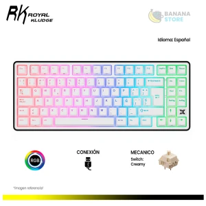 TECLADO MECANICO ROYAL KLUDGE RK X87 CABLEADO BLACK NIGHT - CREAMY SWITCH