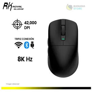 MOUSE ROYAL KLUDGE M3  DARK NIGHT INALAMBRICO TRIMODO 8KHZ 42K DPI