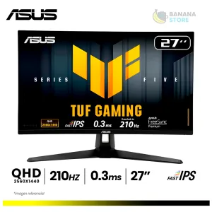 MONITOR ASUS TUF GAMING VG27AQ5A 27" QHD 2560X1440 210HZ 0.3MS FAST IPS PLANO