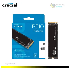 UNIDAD ESTADO SOLIDO 1TB CRUCIAL M.2 P510 PCI 5.0 11000 MB/S 2280