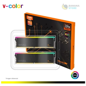 MEMORIA RAM V-COLOR MANTA X SKY 32GB 2X16 6400MHZ DDR5 BLACK CL32 AMD EXPO