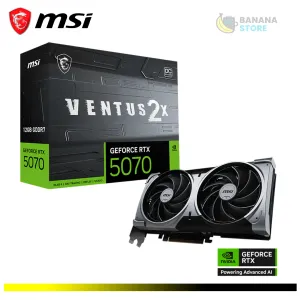TARJETA DE VIDEO NVIDIA GEFORCE RTX 5070 MSI VENTUS 2X OC 12GB BLACK GDDR7