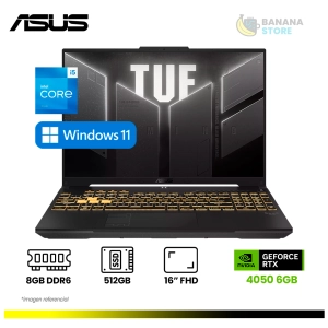 LAPTOP ASUS TUF F16 FX607VU-ES51 GAMING INTEL CORE 5 210H 512GB 8GB 16 FHD 144HZ NVIDIA RTX 4050 WIN11