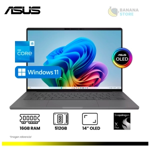 LAPTOP ASUS ZENBOOK UX3407QA-X1P512 SNAPDRAGON X PLUS X1P PROCESSOR 512GB SSD 16GB 14" (1920X1200) OLED WIN11