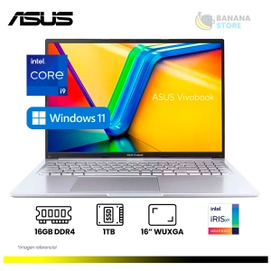LAPTOP ASUS VIVOBOOK F1605VA-WS96 INTEL CORE I9-13900H 1TB SSD 16GB DDR4 , 16" WUXGA WIN 11 COLOR SILVER