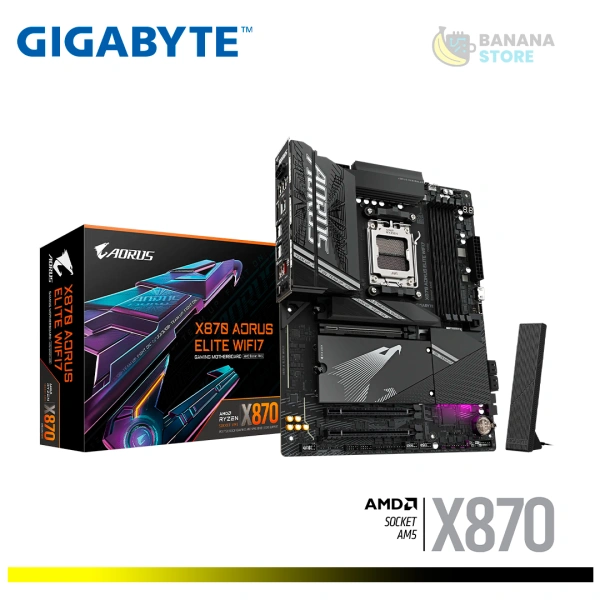 PLACA MADRE X870 GIGABYTE AORUS ELITE WIFI7 ATX AM5 BLACK