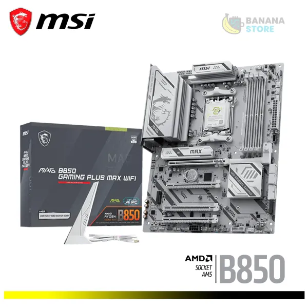 PLACA MADRE B850 MSI MAX GAMING WIFI W AM5 ATX WHITE