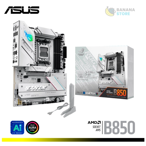 PLACA MADRE B850-A ASUS ROG STRIX GAMING WIFI WHITE AM5 ATX