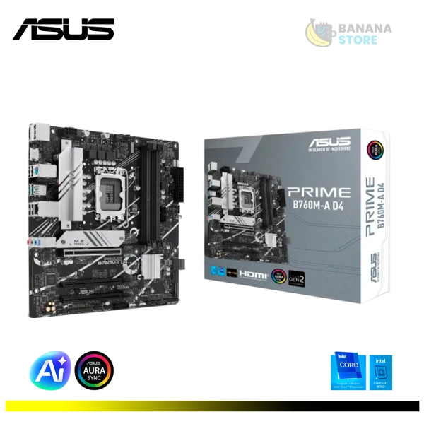 PLACA MADRE B760M-D4 ASUS PRIME DDR4 M-ATX LGA 1700