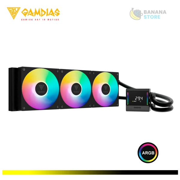 REFRIGERACION LIQUIDA 360 GAMDIAS CHIONE V2 PRETO ARGB PANTALLA
