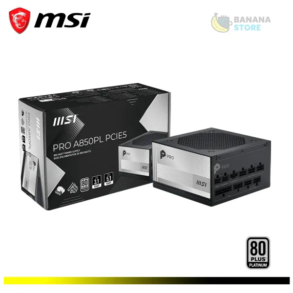 FUENTE DE PODER MSI PRO A850PL 850W 80+ PLATINUM MODULAR PCIE5