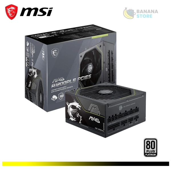 FUENTE DE PODER 1200W MAG 1200W A1200PLS MSI 80 PLUS PLATINIUM PCI5.1  FULL MODULAR ATX