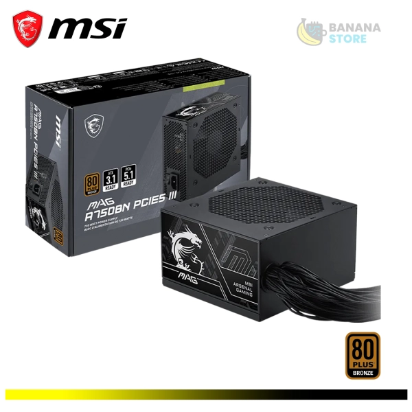FUENTE DE PODER 750W 80 PLUS BRONZE MSI PSU MSI MAG A750BN PCIE5 III ATX