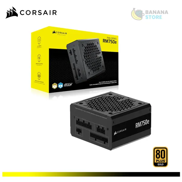 FUENTE DE PODER 750W CORSAIR RM750E 80 PLUS GOLD FULL MODULAR ATX 3.1 PCLE 5.1