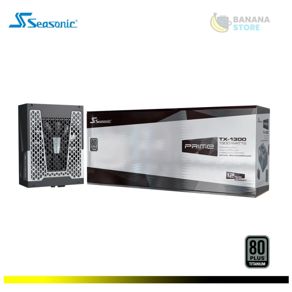 FUENTE DE PODER 1300W SEASONIC TX-1300 BLACK CYBENETICS TITANIUM FULL MODULAR ATX 3.1 PCLE 5.1