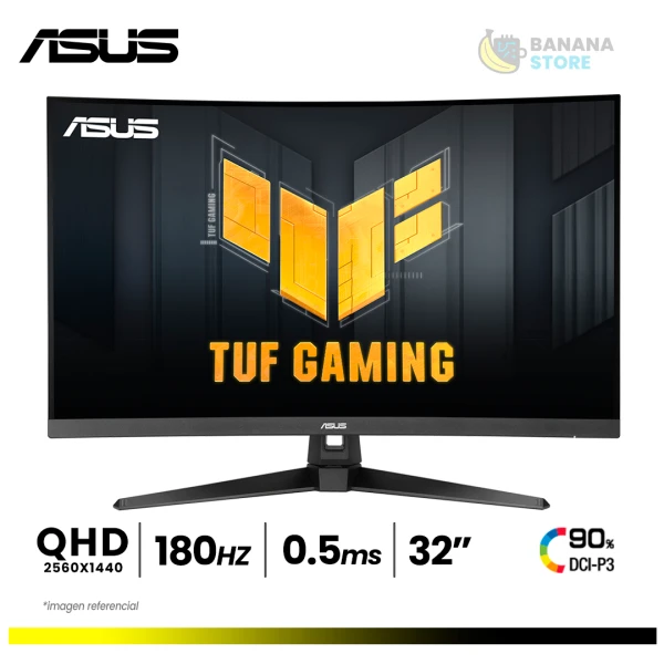 MONITOR ASUS TUF GAMING VG32WQ3B 31.5" QHD CURVO FAST VA HDMI X2 DP X1 SPEAKER 2W X2