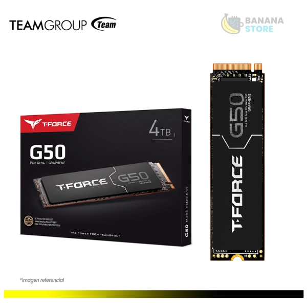 UNIDAD ESTADO SOLIDO TEAM GROUP 4TB G50 M.2 PCLE 4.0 5000MB/S 4X4 NAND 3D 2280