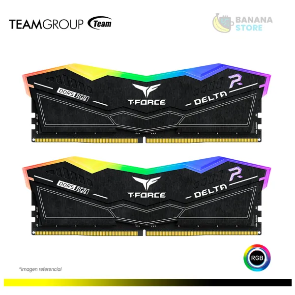 MEMORIA RAM TEAM GROUP DELTA R RGB 16GB 2X8 6000 MHZ CL38 DDR5 AMD/INTEL