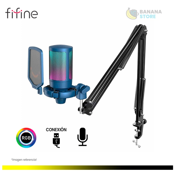 MICROFONO FIFINE A6T BLUE SOPORTE DE BRAZO