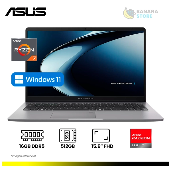 LAPTOP ASUS EXPERTBOOK PM1503CDA RYZEN 7 170 16GB RAM DDR5 512GB SSD ESP