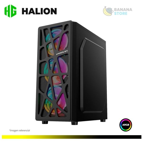 CASE FPMAX CORTEX BLACK MID TOWER ATX 4X FANS RAINBOW S/