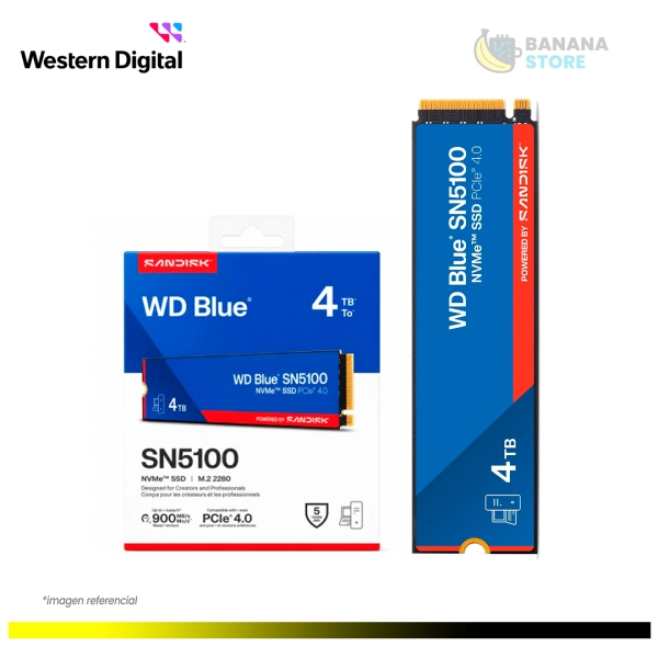 ALMACENAMIENTO WD BLUE 4TB SN5100 NVME SSD