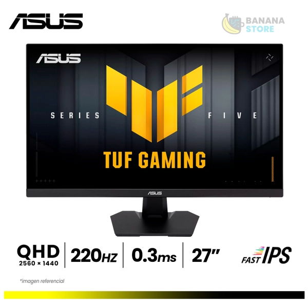 MONITOR ASUS TUF GAMING VG27AQ5F 27" QHD 2560X1440 220HZ 0.3MS G-SYNC FREESYNC FAST IPS PLANO