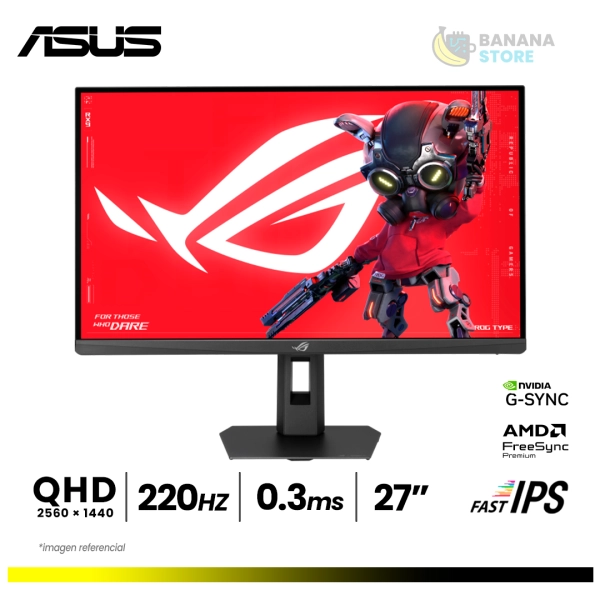 MONITOR ASUS ROG STRIX XG27ACS 27" QHD 2560X1440 220HZ 0.3MS FREESYNC PREMIUM G-SYNC