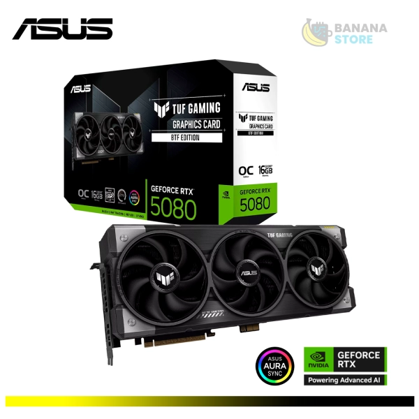 TARJETA DE VIDEO NVIDIA GEFORCE RTX 5080 ASUS TUF GAMING OC BTF EDITION 16GB GDDR7