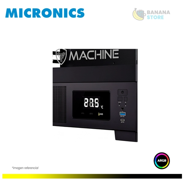 CASE MICRONICS VULKANO MIC FC1001 6 FANS ARGB INDICADOR DIGITAL TEMPERATURA