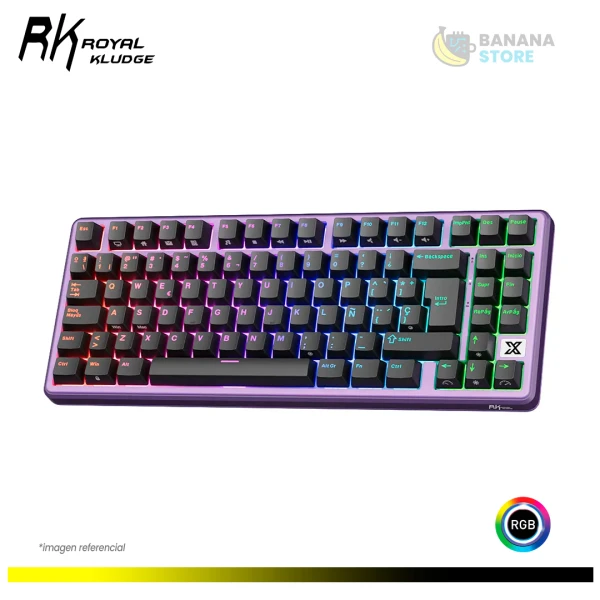 TECLADO MECANICO ROYAL KLUDGE RK X87 CABLEADO BLACKBERRY MOUSSE - CREAMY SWITCH