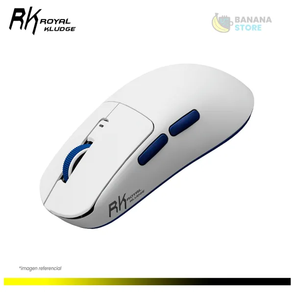 MOUSE ROYAL KLUDGE M30 WHITE BLUE INALAMBRICO TRIMODO 1KHZ 24K DPI
