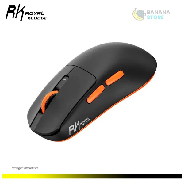 MOUSE ROYAL KLUDGE M30 BLACK ORANGE INALAMBRICO TRIMODO 1KHZ 24K DPI