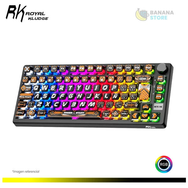 TECLADO MAGNETICO ROYAL KLUDGE RK-M75 HE CABLEADO ESPAÑOL HEPHAESTUS - MINT MAGNETIC SWITCH