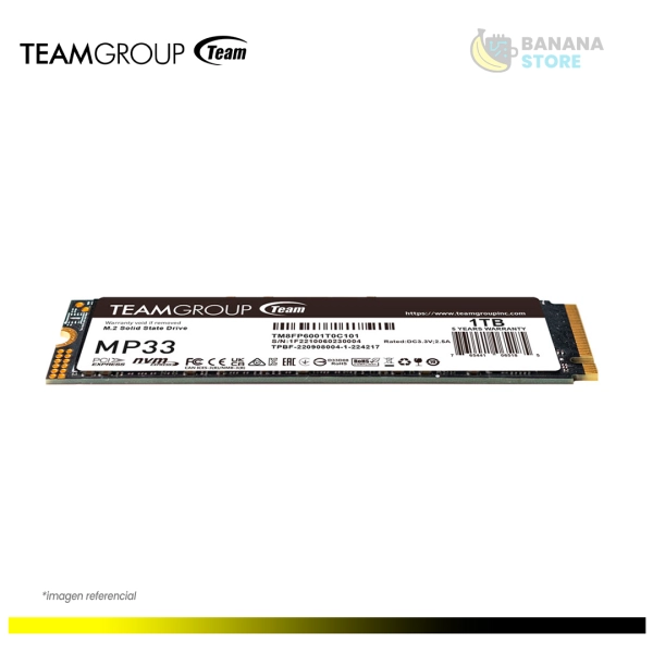 ALMACENAMIENTO SSD M.2 NVME 1TB TEAM GROUP MP33