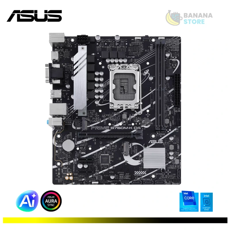 PLACA MADRE ASUS PRIME B760M-K D4 INTEL B760 LGA1700 DDR4