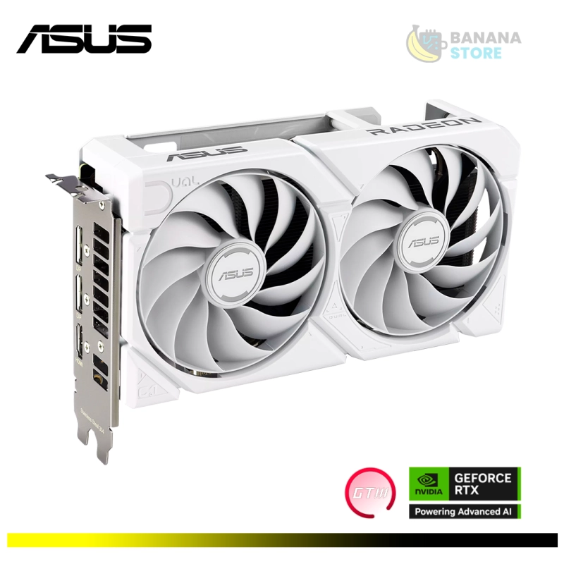 TARJETA DE VIDEO AMD RADEON RX 9060XT ASUS DUAL WHITE 16GB OC EDITION GDDR6