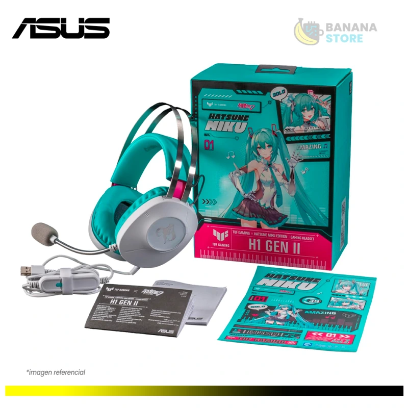 AURICULAR ASUS TUF GAMING H1 GEN II HATSUNE EDICION MIKU 7.1 VIRTUAL