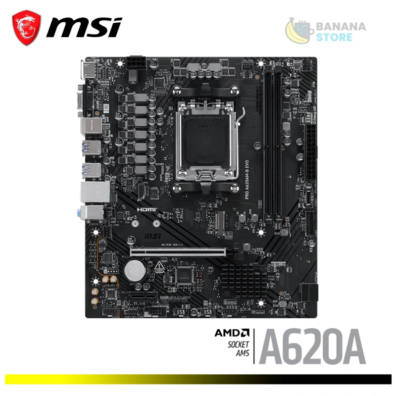 PLACA MADRE A620AM-B EVO DDR5 MSI PRO AM5