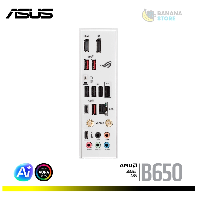PLACA MADRE B650-A ASUS ROG STRIX GAMING WIFI ATX AMD AM5 WHITE
