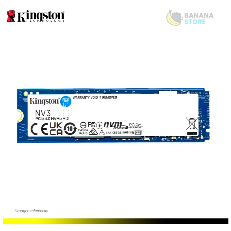 UNIDAD ESTADO SOLIDO KINGSTON 1TB 1000GB NVME M.2 NV3 6000 MB/S PCI 4.0