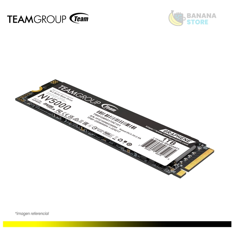 UNIDAD ESTADO SOLIDO TEAM GROUP 1TB 1000GB M.2 NV500 4500 MB/S PCI 4.0