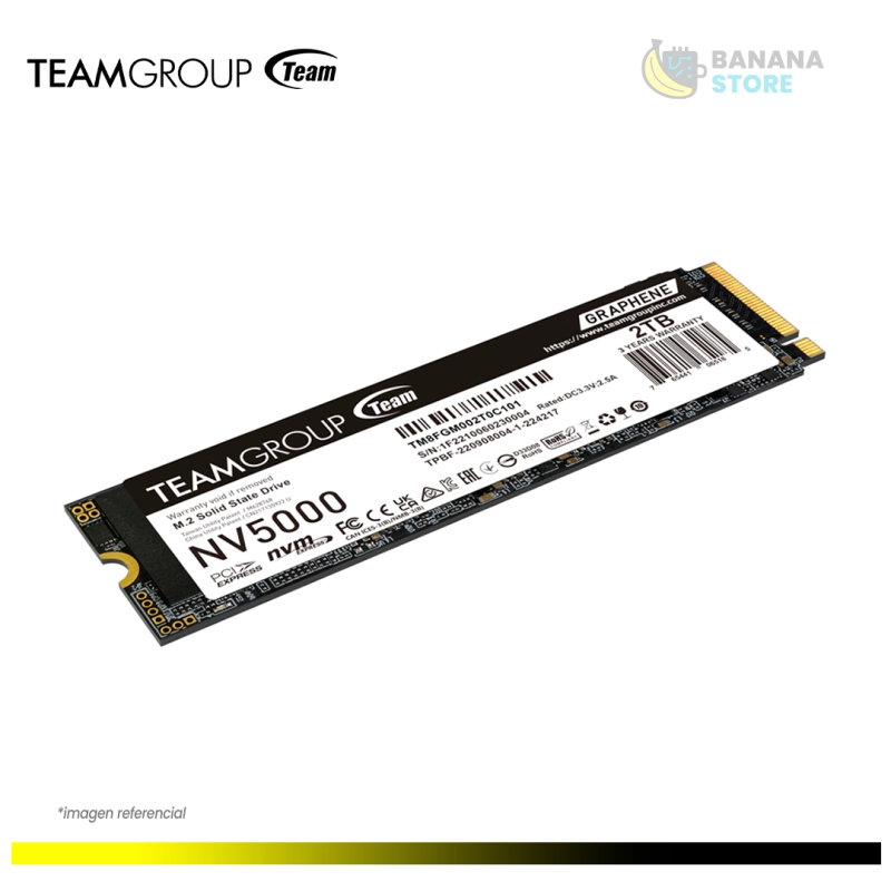 UNIDAD ESTADO SOLIDO TEAM GROUP 2TB 2000GB M.2 NV500 5000 MB/S PCI 4.0