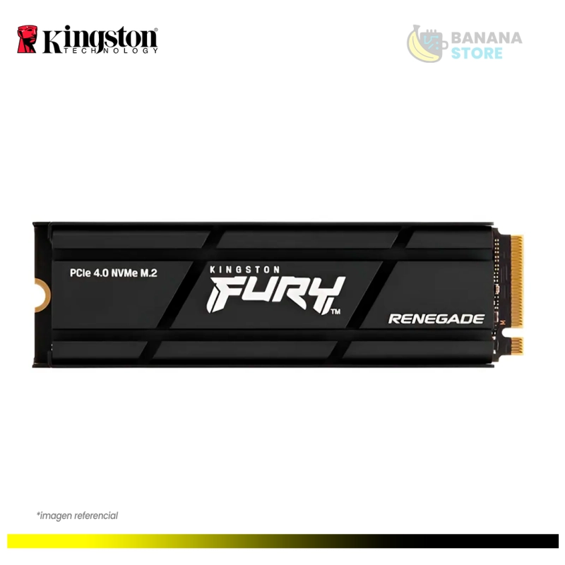 UNIDAD ESTADO SOLIDO KINGSTON 2TB 2000GB NVME M.2 RENEGADE 7200 MB/S PCI 4.0 C/DISIPADOR