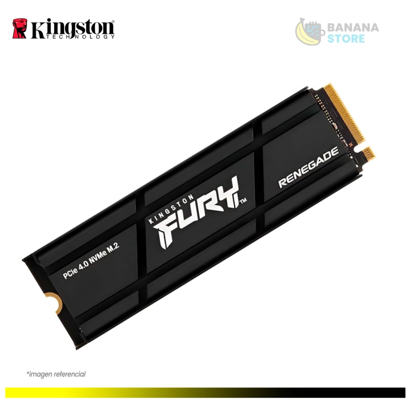 UNIDAD ESTADO SOLIDO KINGSTON 2TB 2000GB NVME M.2 RENEGADE 7200 MB/S PCI 4.0 C/DISIPADOR