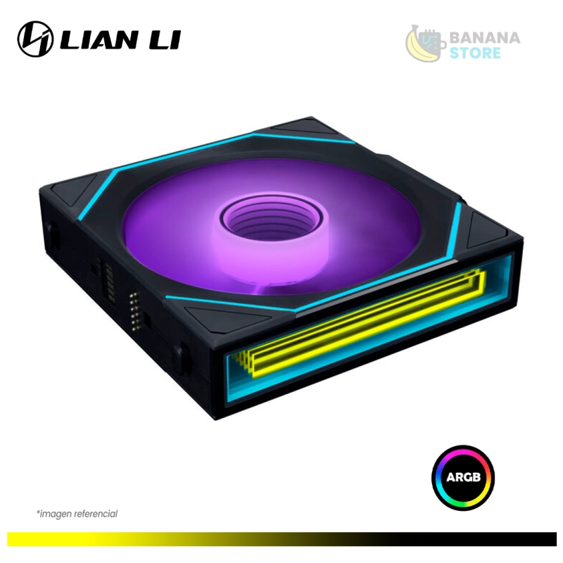 VENTILADOR LIAN LI UNIFAN SL-INF WIRELESS 120 ARGB REVERSE BLADE FAN BLACK L-WIRELESS SYNC