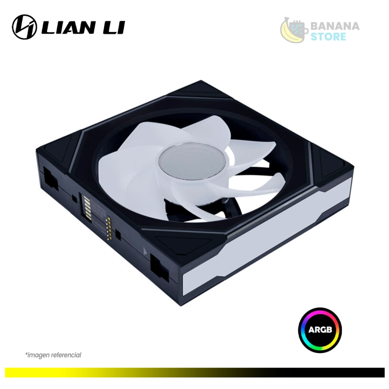 VENTILADOR LIAN LI UNIFAN SL-INF WIRELESS 120 ARGB REVERSE BLADE FAN BLACK L-WIRELESS SYNC