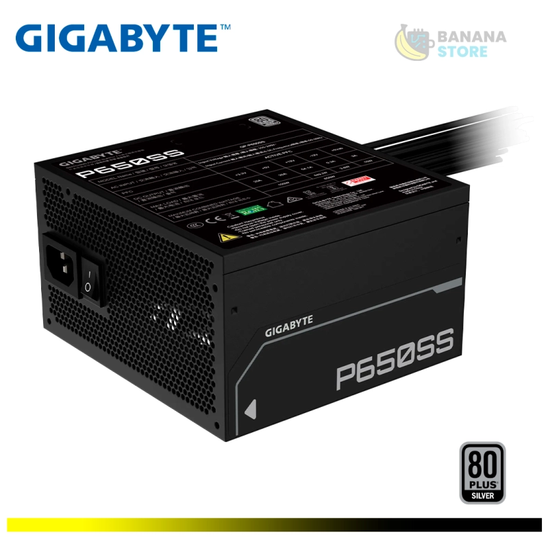 FUENTE DE PODER 650W 80 PLUS SILVER GIGABYTE BLACK ATX