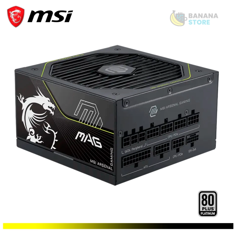 FUENTE DE PODER 1200W MAG 1200W A1200PLS MSI 80 PLUS PLATINIUM PCI5.1  FULL MODULAR ATX