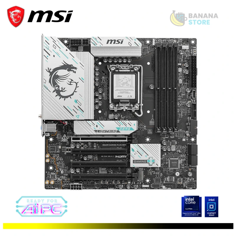 PLACA MADRE B860M MSI GAMING PLUS WIFI DDR5